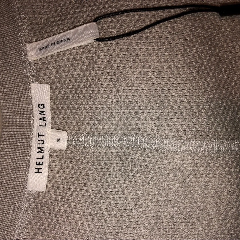 NWT HELMUT LANG Light Gray Cotton Cashmere Blend Knit Pullover Sweater